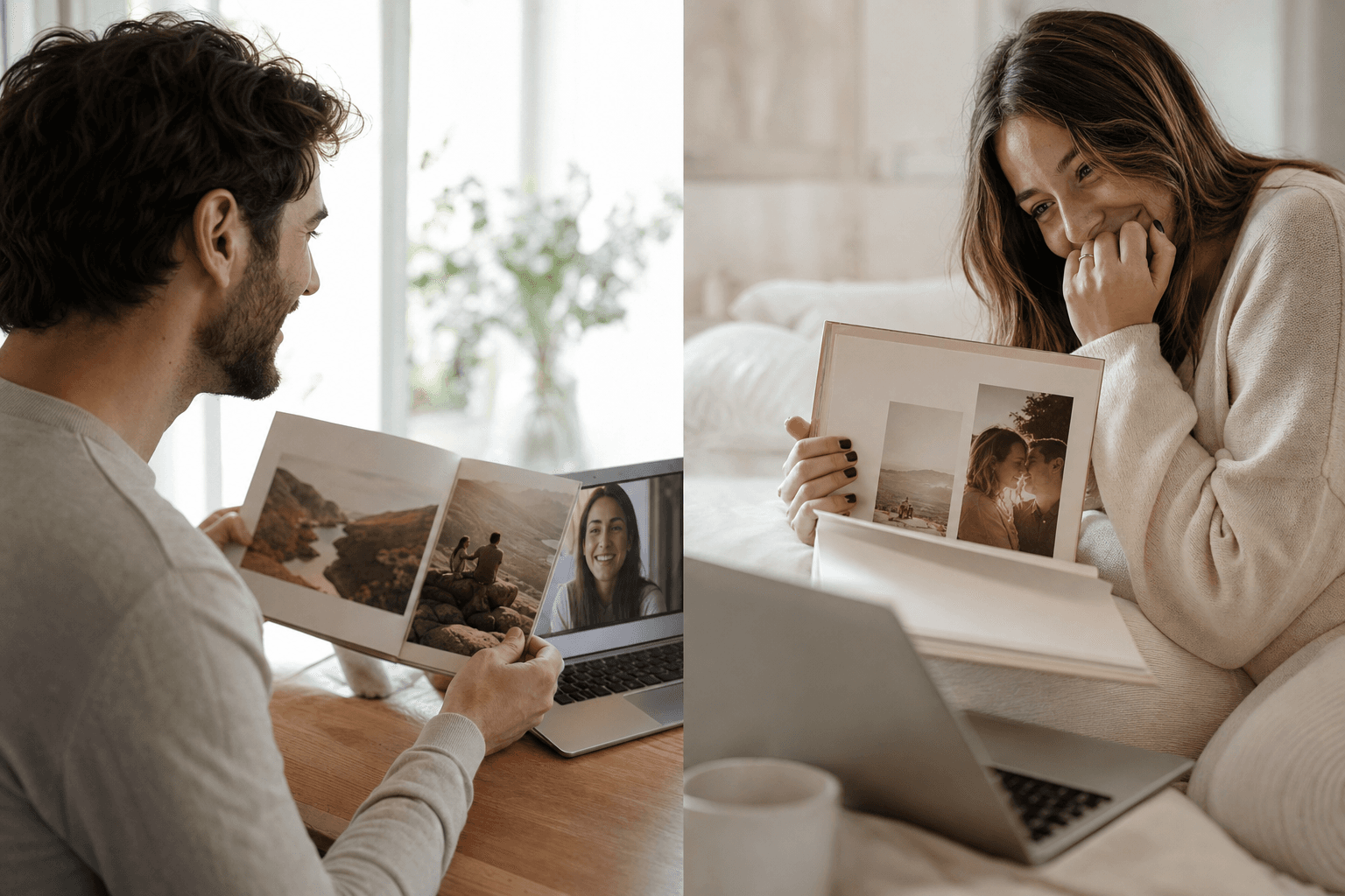 A shared memory book for long-distance couples
